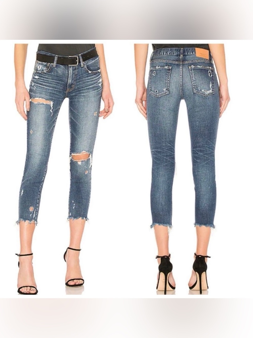 MOUSSY VINTAGE Isko Comfort Ridgewood Cropped Skinny Jeans Blue Size 26